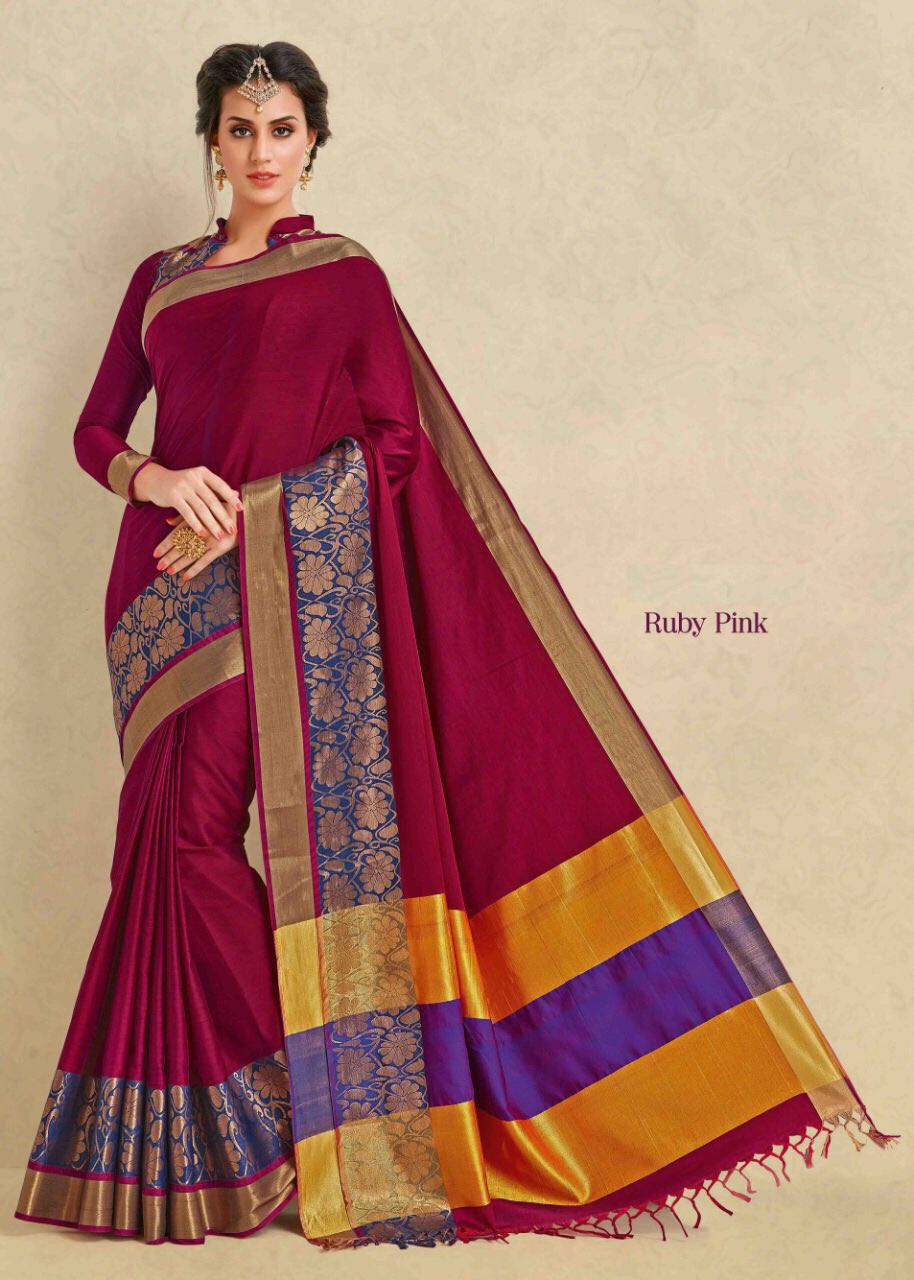 Aura Aarina Catalog Cotton Silks Ethnic Wear Sarees Wholsale Supplier In Surat