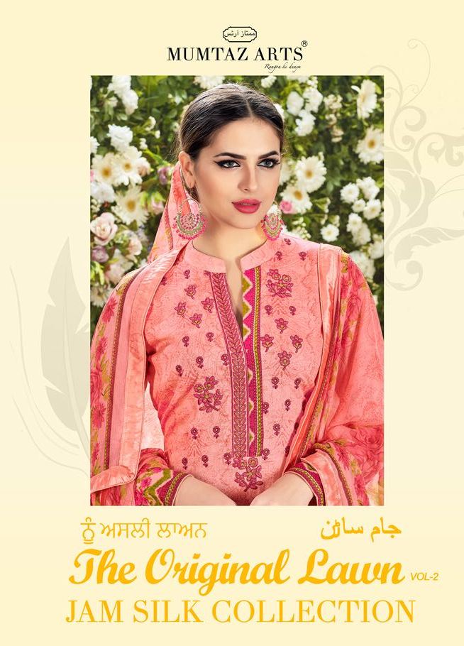 Mumtaz Arts The Original Lawn Vol 2 Jam Silk Collection Karachi Suits Wholesale