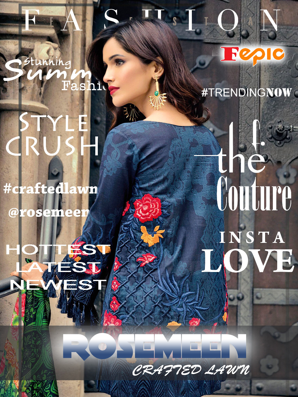 Fepic Crafted Lawn Collection By Rosemeen Catalog Buy Wholesale Price In Surat