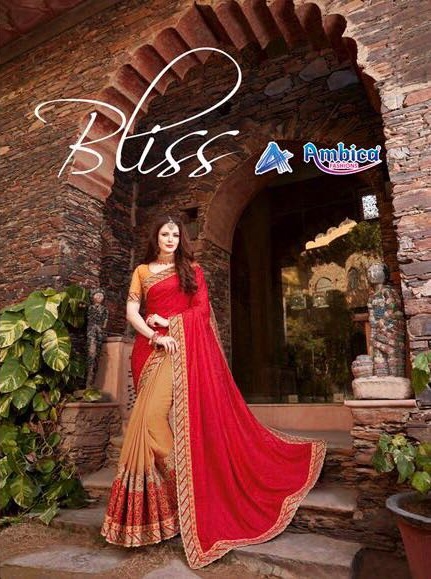 Ambica Fashion Bliss 30001-30030 Series Latest Fancy Heavy Designer Embroidered Saress Catalog Buy Wholesale Price In Surat