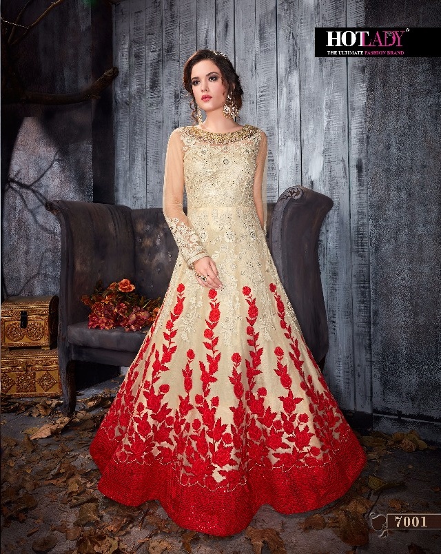 Zareena By Hotlady Catalog Party Wear Anarkali Dress Collection Wholesale Dealer