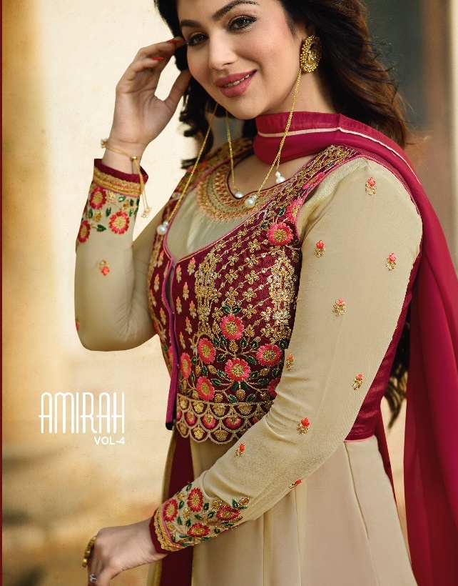 Amirha Vol 4 9041-9046 Series Fancy Party Wear Eid Collection Suits Wholesale Rate