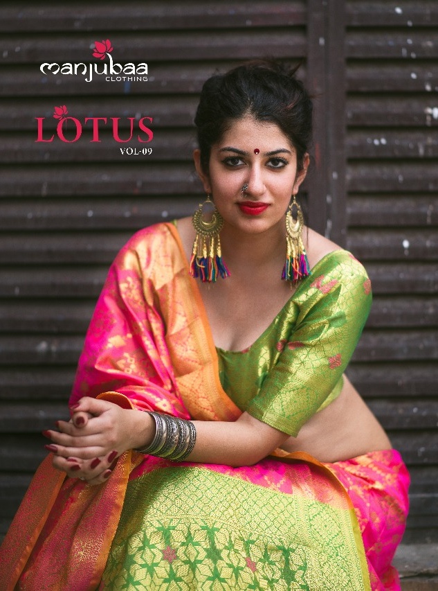 Manjuba Clothing Lotus Vol 9 Wholesale Patola Silk Sarees Collection Supplier In Surat