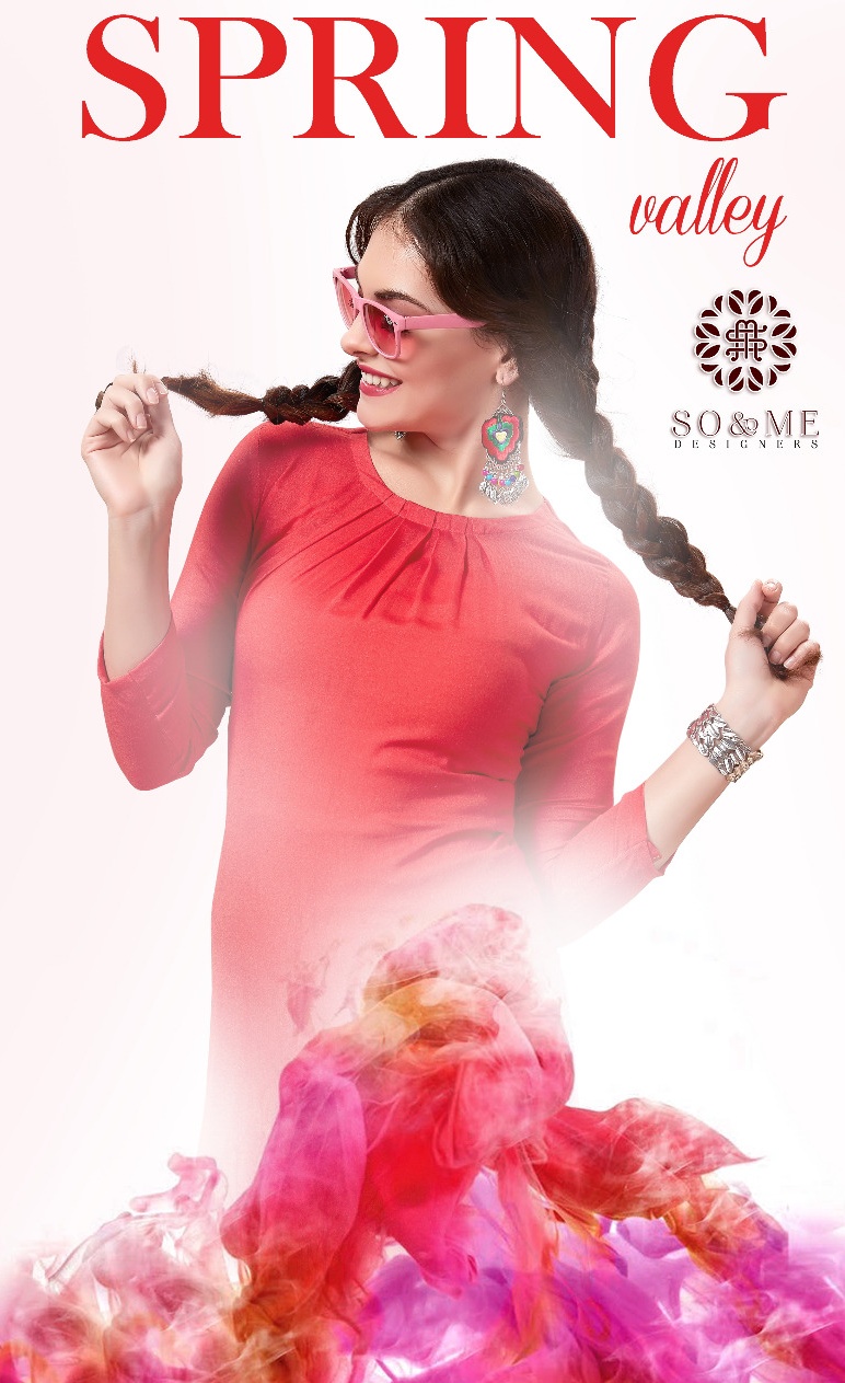Spring Valley So And Me Designers Rayon Trendy Kurtis Collection Wholesaler In Surat