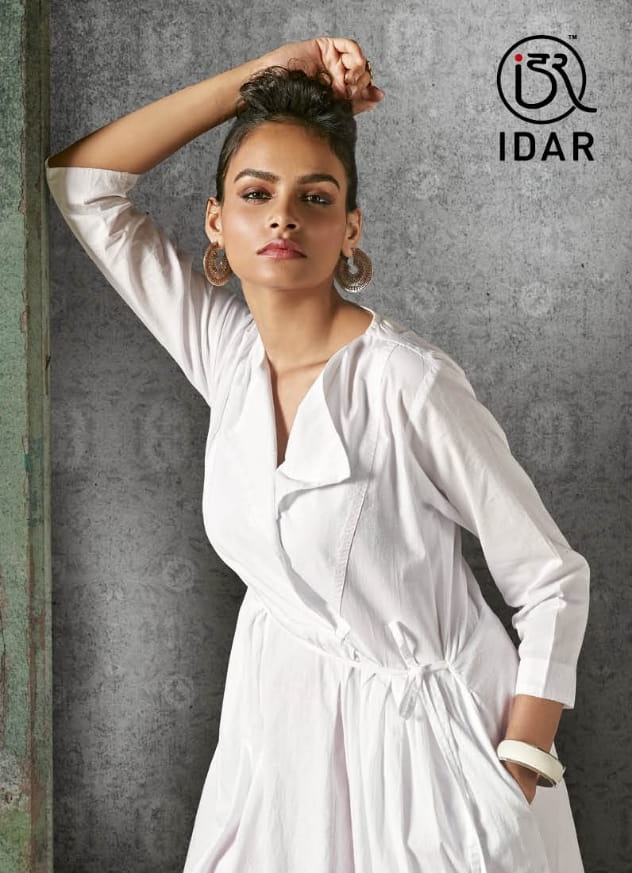 Idar Shwet Wholesale Cotton Kurtis With Plazzo Collection Wholesale Dealer From Surat