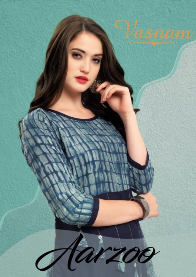 Vasnam Aarzoo Catalog Wholesale Rayon Kurtis Supplier Best Rate Supplier From Surat