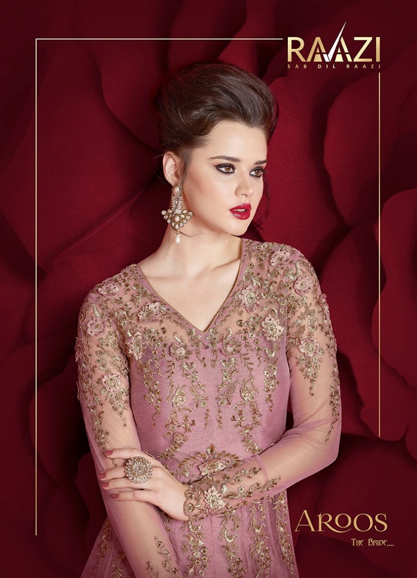 Ram Razi Aroos 10008-10014 Series Catalog Party Wear Premium Heavy Suits Collection Wholesale Rate