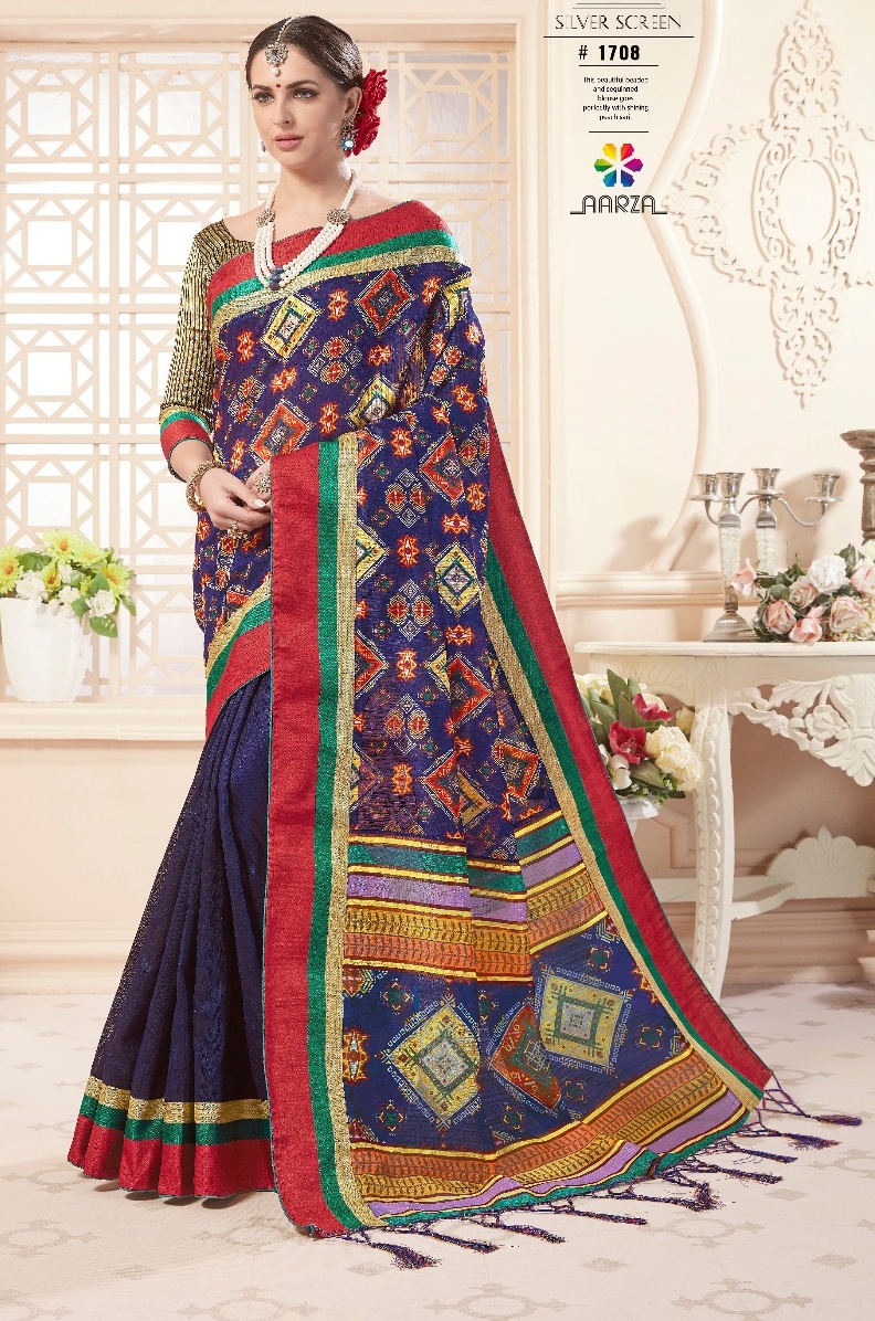 Aarza Savan Catalog Chapa Silk Fabrics Sarees Wholesale Rate Dealer