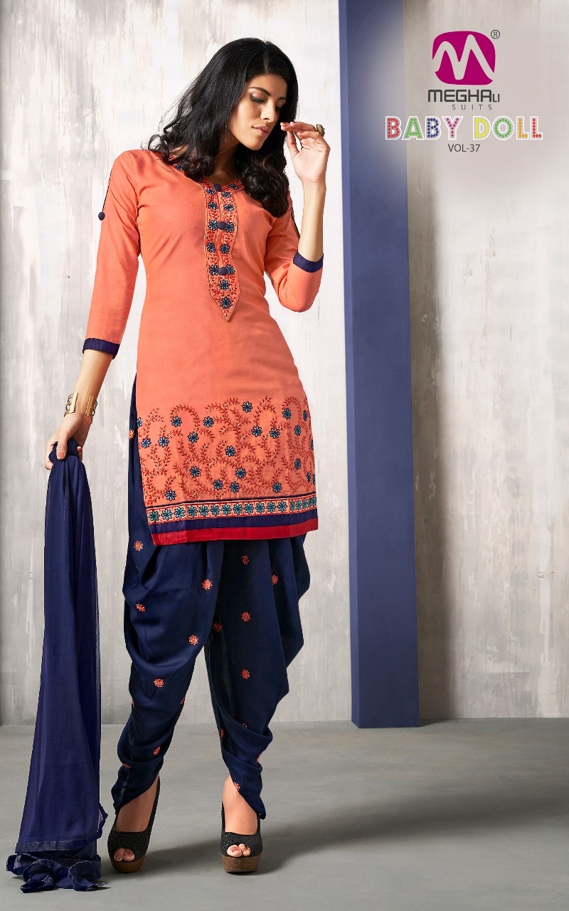 Baby Doll Vol 37 Meghali Suits Cotton Punjabi Dress Material Wholesale Rate Supplier Surat