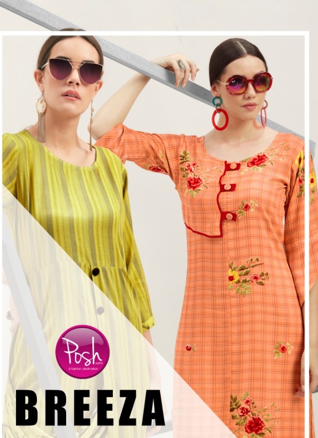 Posh Breeza Designer Kurtis Collection Wholesaler Supplier India In Best Rates