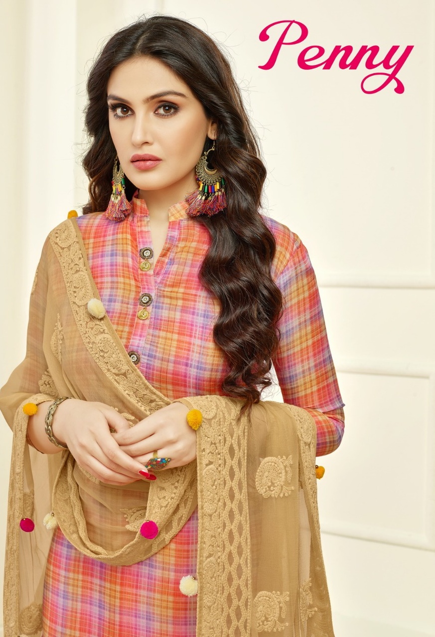 Moof Fashion Penny Catalog Muslin Silk Prints With Work Punjabi Dress Material Wholesale Supplier Surat
