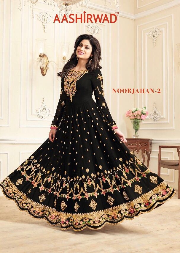 Aashirwad Noorjahan 2 8035-8040 Series Festive Party Wear Anarkali Embroidered Suits Collection  Surat
