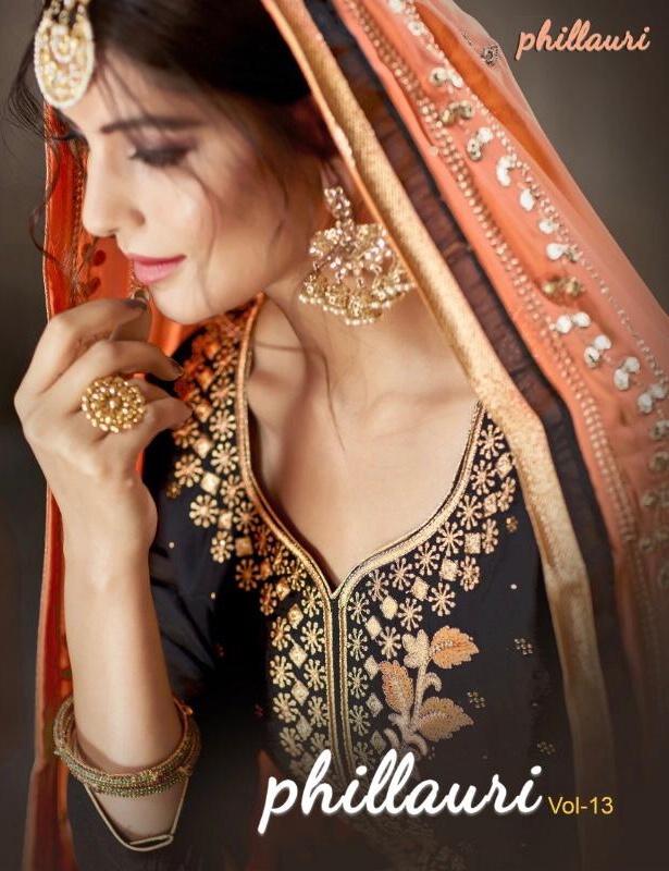 Phillauri Presents Vol 13 Wholesale Modal Silk Heavy Embroidered Party Wear Suits