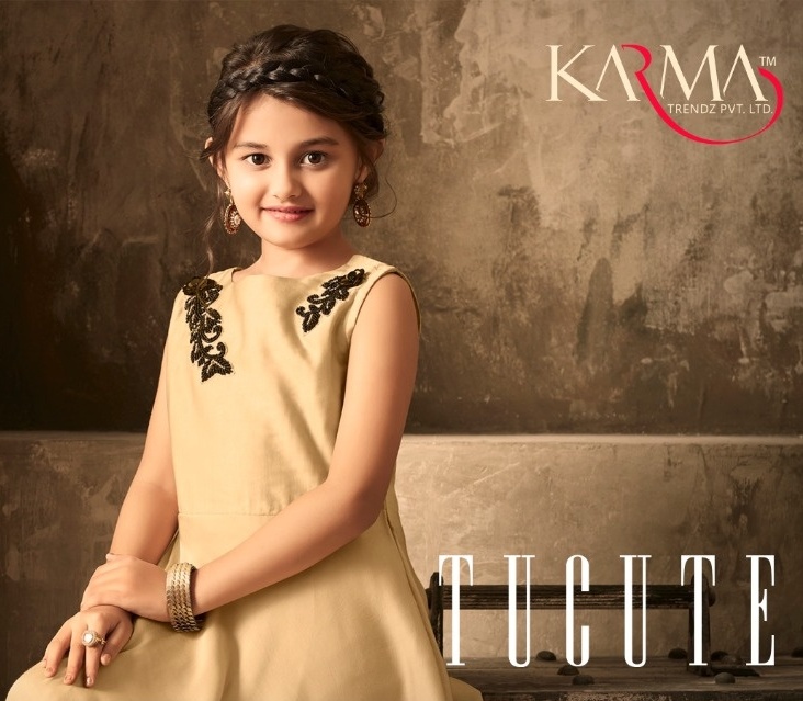 Karma Tucute Vol 16 Party Wear Long Gown Collection In Kids Series In Wholesale Rate