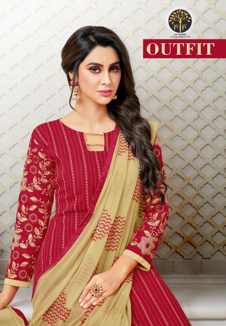 R R Fashion Launch Outfit Catalog South Handloom Cotton Punjabi Unstitched Dress Material Supplier Surat