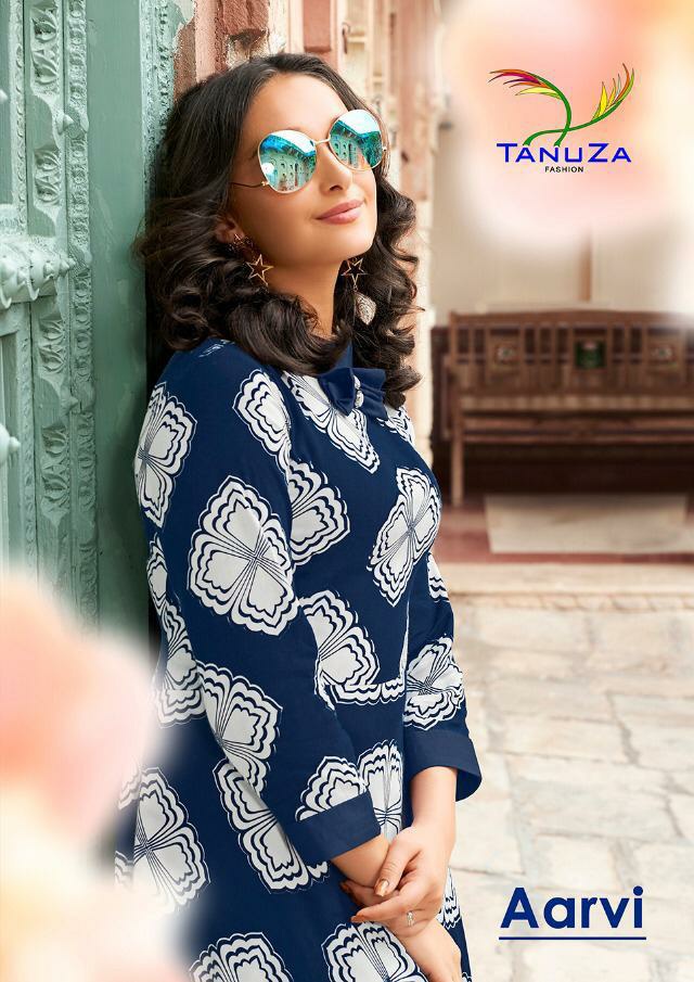 Buy Online Aarvi Rayon Fancy Kurtis Collection Wholesale Rate Supplier Surat