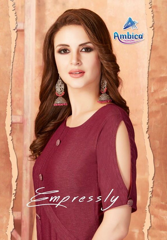 Ambica Empressly Fancy Cotton Kurtis With Plazo Set Collection Beat Rate Supplier Surat