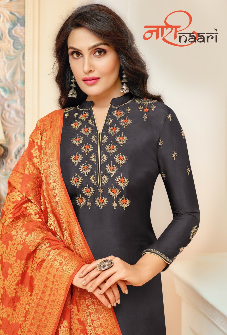 Mood Launch Naari Catalog Pure Upada Silk With Banarasi Dupatta Suit Collection