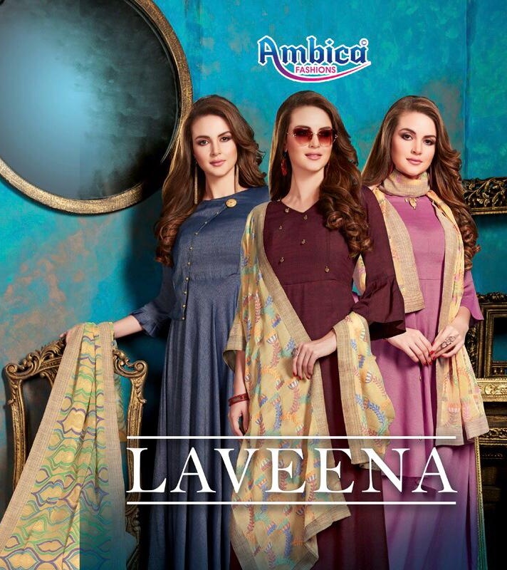 Ambica Fashion Laveena Styles Long Kurti Manufacturer Wholesale Price Surat