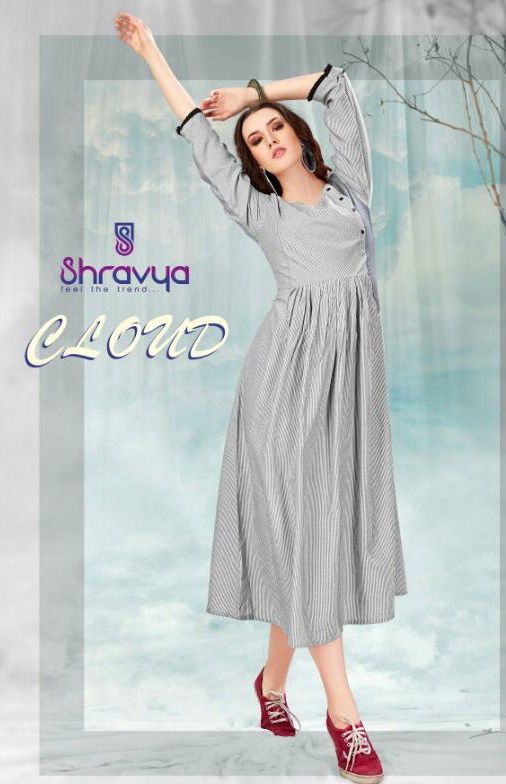 Shravya Fashion Cloud Catalog Fancy Kurtis Wholesale Supplier Surat