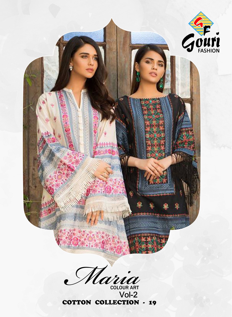 Gouri Fashion By Maria Colour Art Vol 2 Pakistani Cotton Art Catalog Wholsale Manufacturer Price In Online Surat