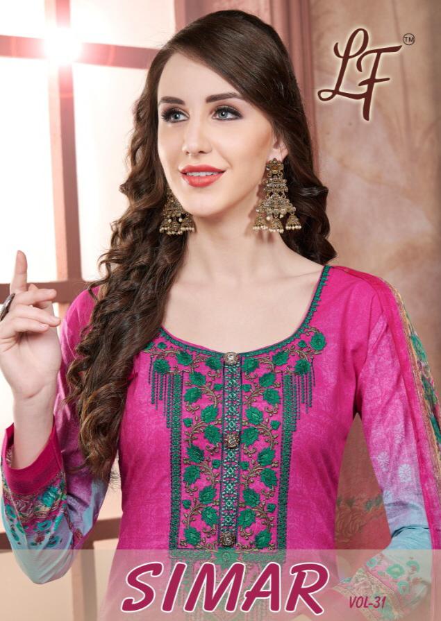 Lavli Fashion Simar Vol 31 Cotton With Embroidery Indian Suits Online Wholesaler Supplier In Surat
