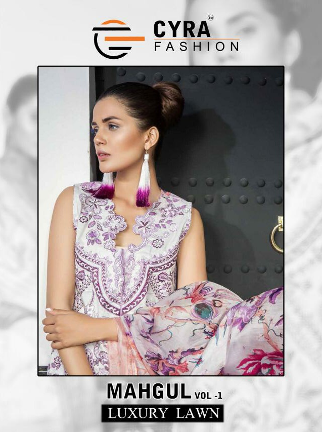 Cyra Fashion Mahgul Vol 1 Luxury Lawn Collection Pakistani Suits Wholesale Rate