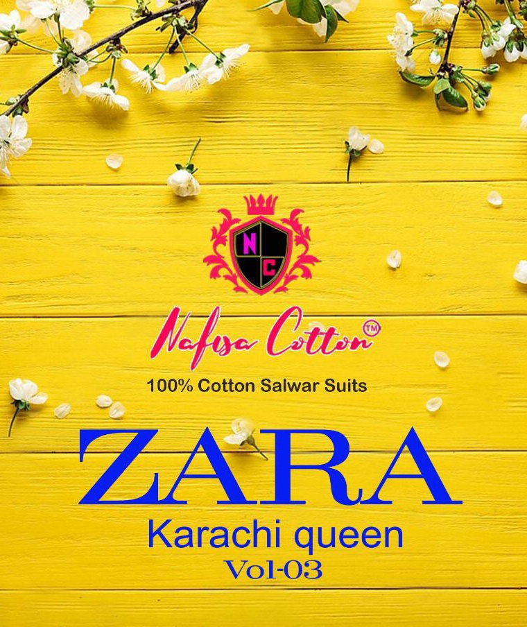 Nafisa Cotton Zara Karachi Vol 3 Wholesale Summer Collection Cotton Suits Best Rate