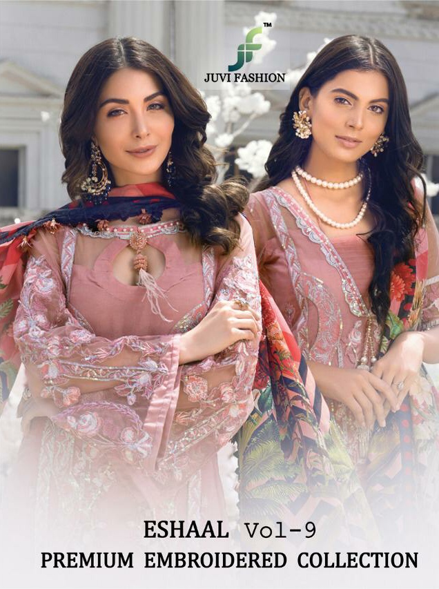 Juvi Eshaal Vol 9 Premium Embroidery Collection Wholesale Rate