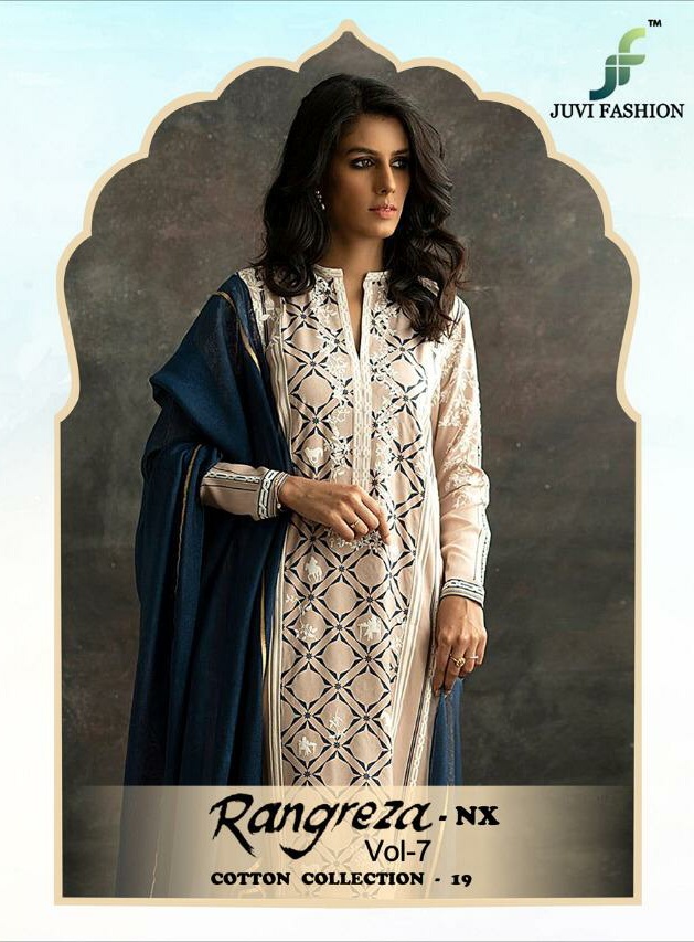 Juvi Rangreza Vol 7 Nx Cotton Collection 19 Exclusive Eid Special Suits Wholesale Rate