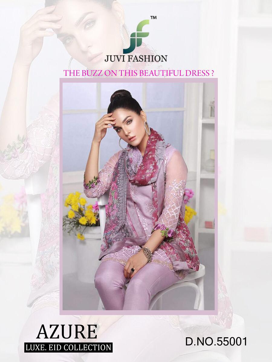 Juvi Fashion Azure Luxe Eid Collection Pakistan Soft Net Salwar Kameez Wholesale Supplier Surat