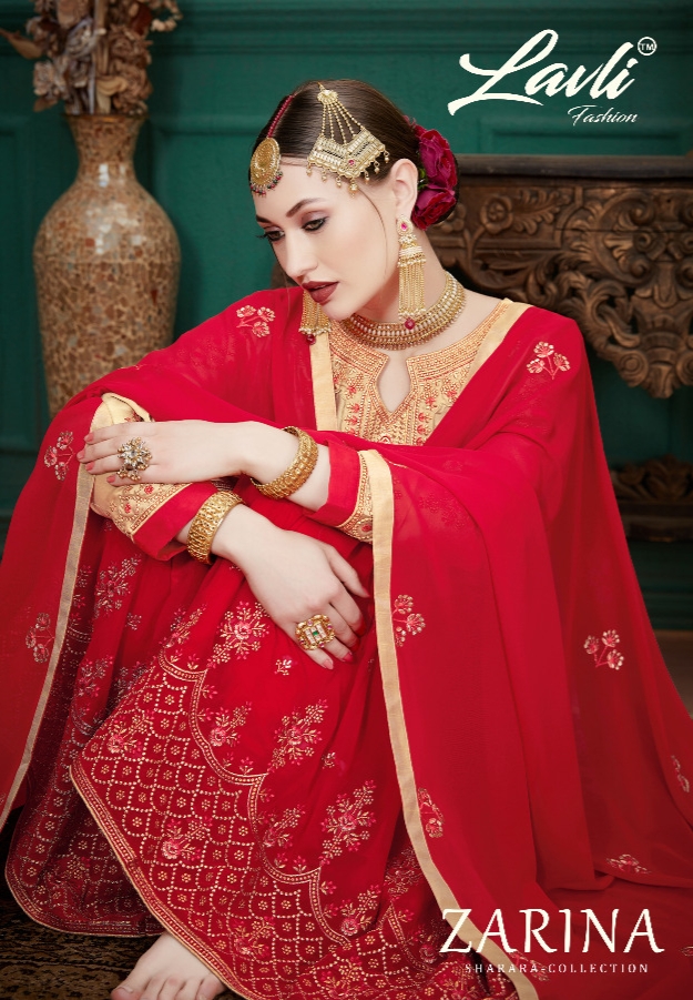 Lavli Fashion Zarina Satin Georgette Eid Wedding Collection Salwar Suit Wholesale Supplier Online Dealer At Surat