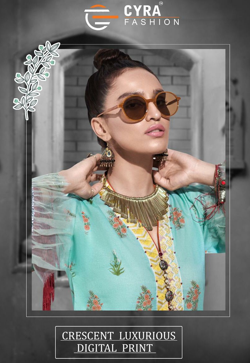 Cyra Fashion Crescent Luxurious Digital Prints Catalog Salwar Kameez Wholesale Rate From Surat