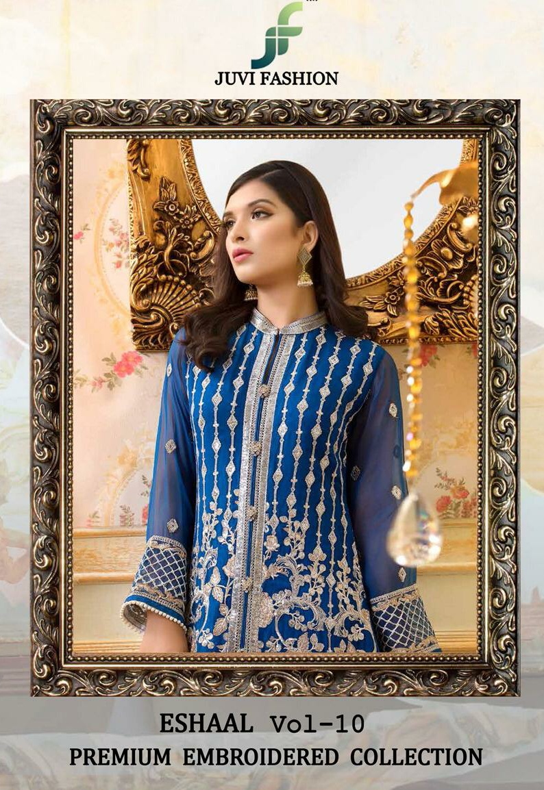 Juvi Eshaal Vol 10 Premium Collection Pakistani Suits Wholesale Dealer Surat