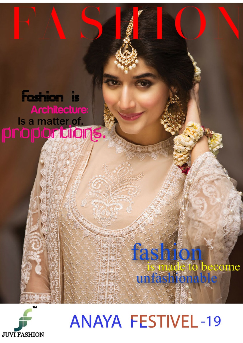 Juvi Fashion Anaya Festival 19 Pakistani Georgette Heavy Embroidery Suits Wholesale Rate