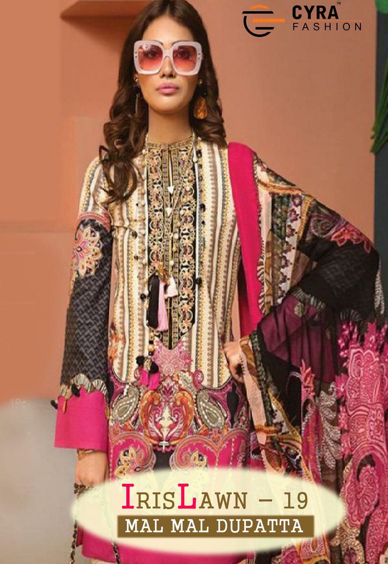 Cyra Fashion Iris Lawn 19 Collection Pakistani Suits Catalog Surat
