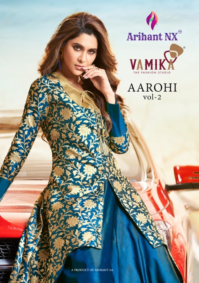 Arihant Nx Aarohi Vol 2 24008-24015 Series Fancy Western Wear Full Stitch Kurtis Collection Wholesale Rates From Surat