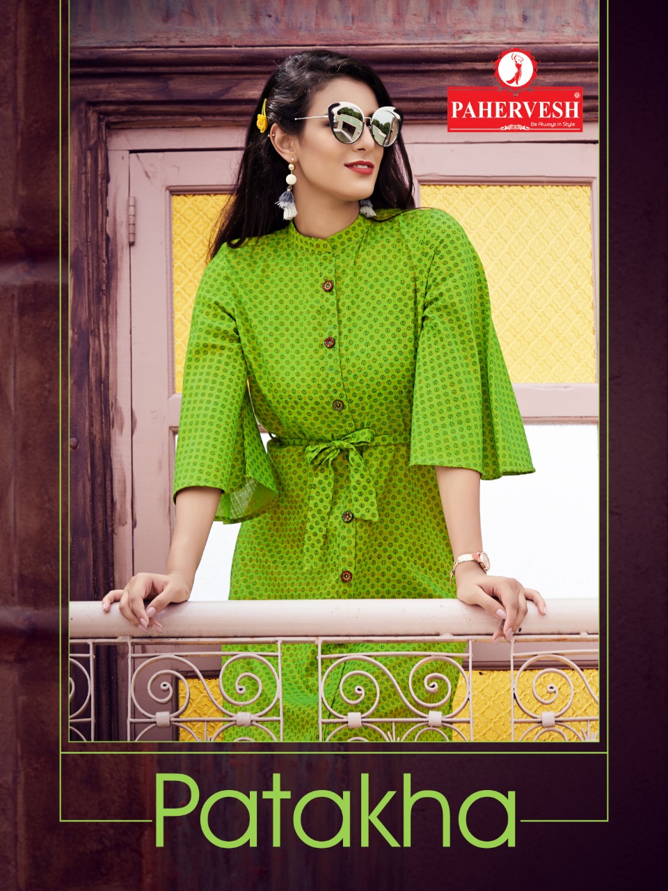 Pahervesh Patakha Catalogue Fancy Rayon Two Tone With Foil Print Kurtis Collection Wholesale Rates At Surat