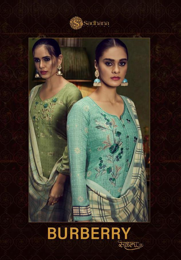 Sadhana Fashion Burberry Pashmina Suits Online Shopping Wholesale Supplier In Surat