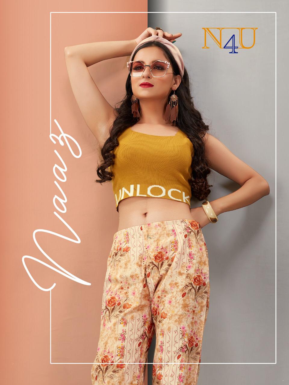 Neha Fashion N4u Naaz Pure Flex Prints Pants Catalogue
