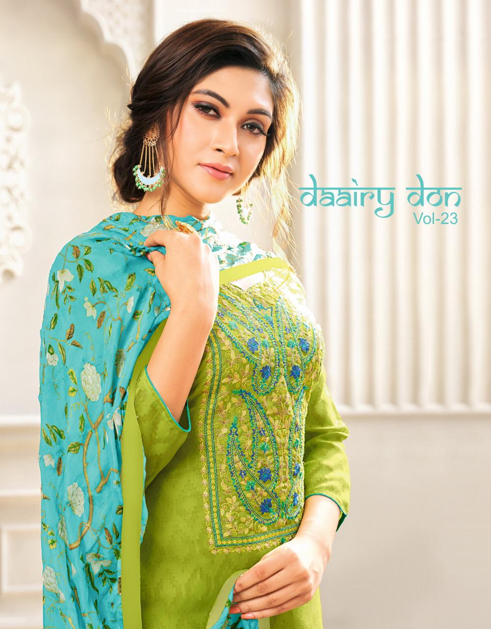 Kapil Daairy Don Vol-23 62001-62014 Series Wholesale Dress Material Collection