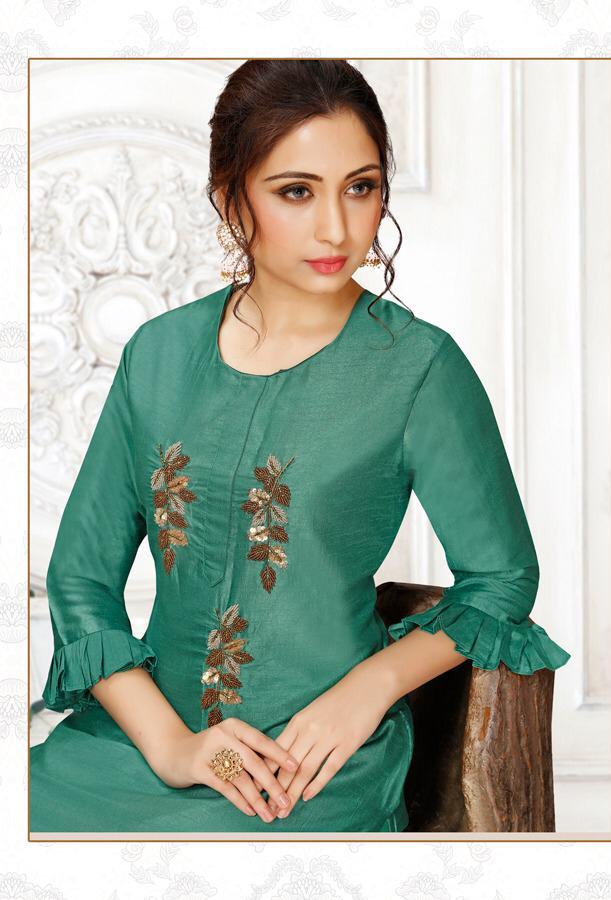 Buy Ambica Fashion Aishani 4001-4008 Series Ikkat Silk Kurtis Wholesaler