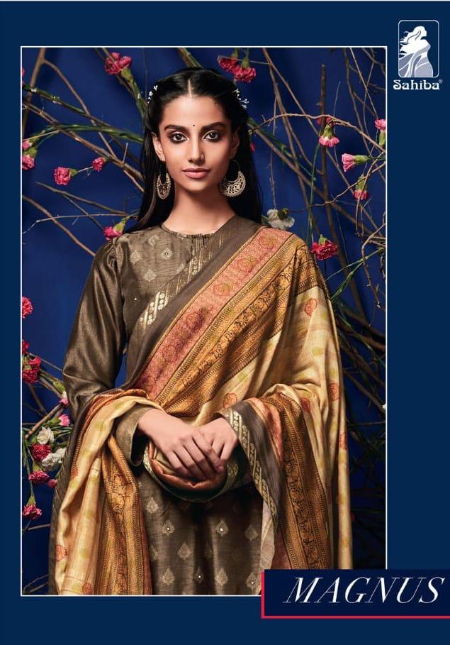 Sahiba Presents Magnus Pure Silk Handwork Salwar Suits Collection Wholesale Supplier In Surat