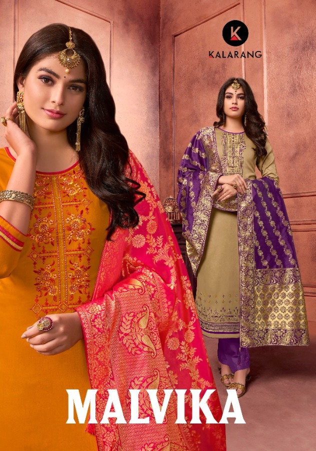 Kalarang Malvika Kessi 1141-1144 Series Jam Silk Cotton Dress Material Collection Wholesale Rates