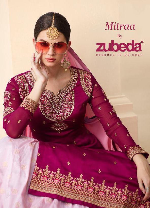 Zubeda Mitraa 18001-18007 Series Party Wear Designer Sharara Suits Collection Wholesale Price