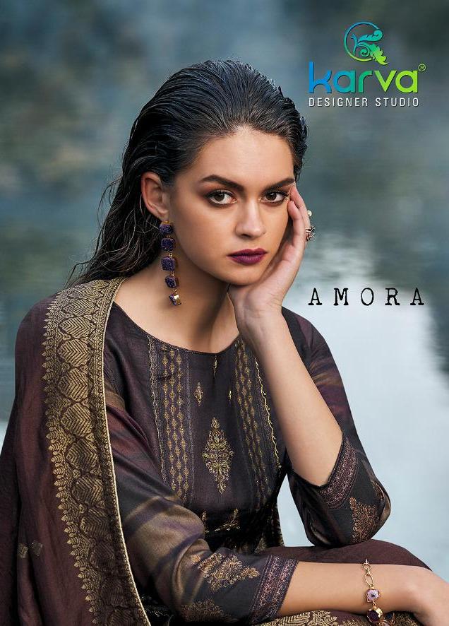 Amora Karva Designer 25001-25008 Series Cotton Handwork Wholesale Rates Dress Material Wholesaler
