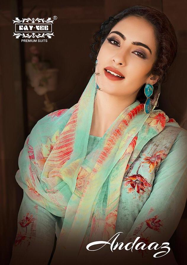 Kay Vee Andaaz 51001-51008 Series Cotton Digital Prints Dress Materials Collection Wholesale Price