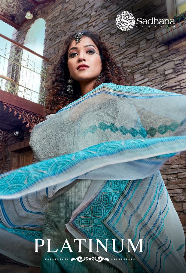 Sadhana Fashion Platinum Pure Cotton Fancy Printed Work Suits Catalog Wholesale Rate