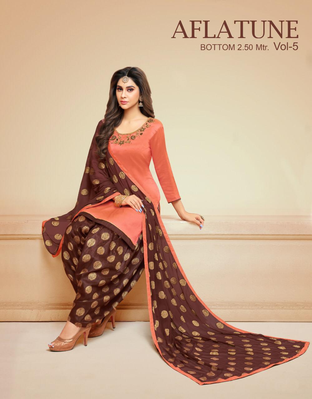 Kapil Trendz Aflatune Vol-5 Fancy Silk Designer Suits Collection Wholesale Rates From Surat