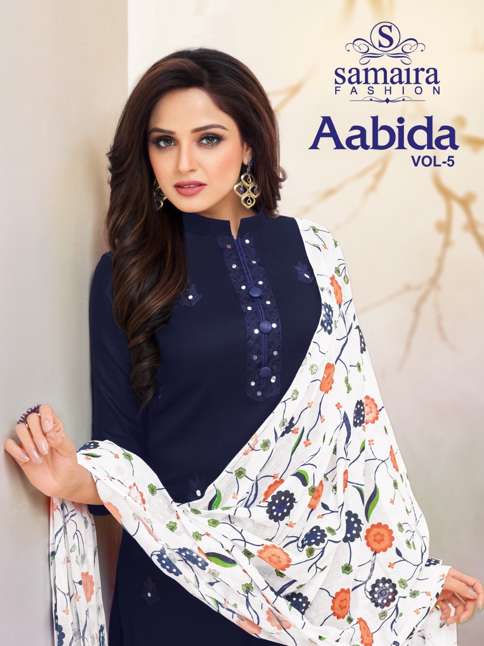Samaira Fashion Abida Vol-5 Pure Cotton Silk Work Suits Collection Wholesale Rates From Surat